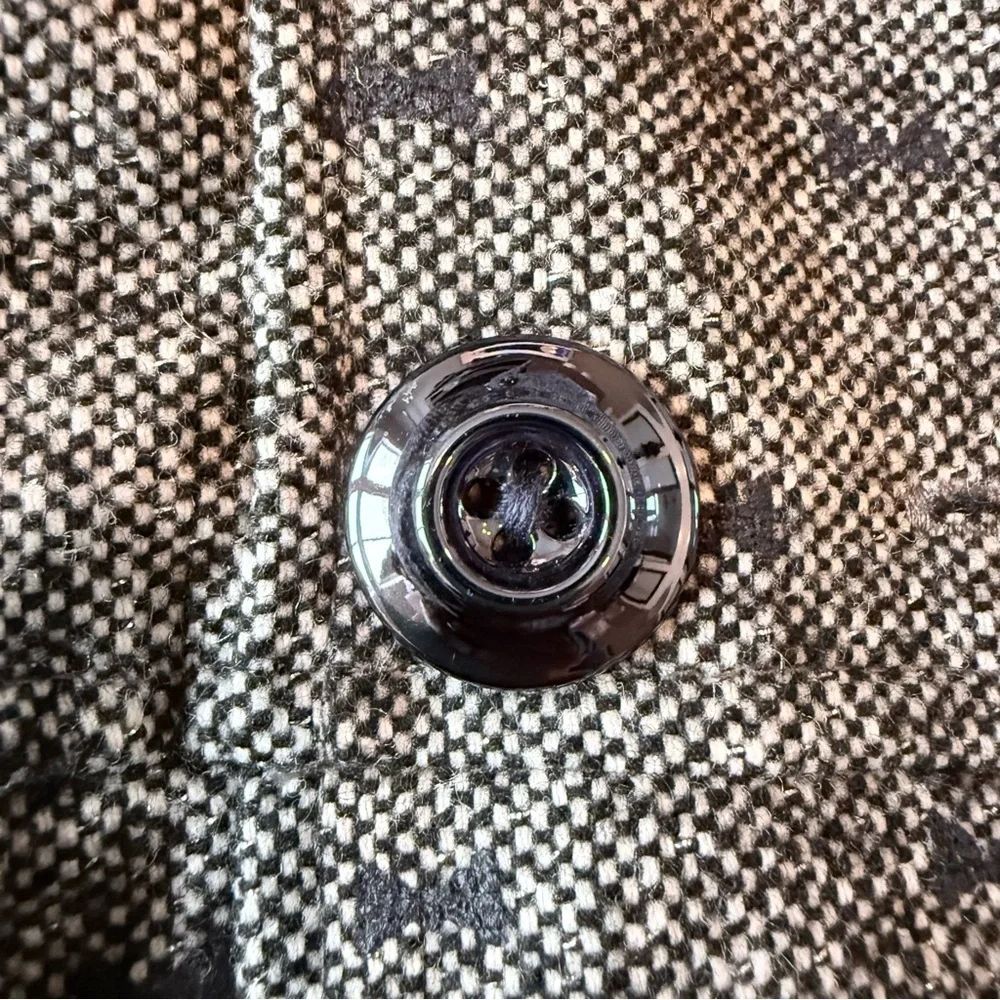 Y2K inspired OshKosh girls size 5 tweed wool blend pea coat with bows and hood